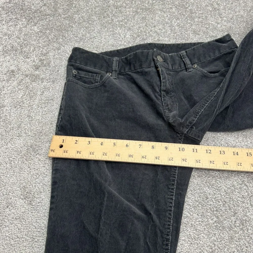 J.Crew Favorite Fit Corduroy Pants Womens 8 Short Charcoal Gray Mid Rise Stretch